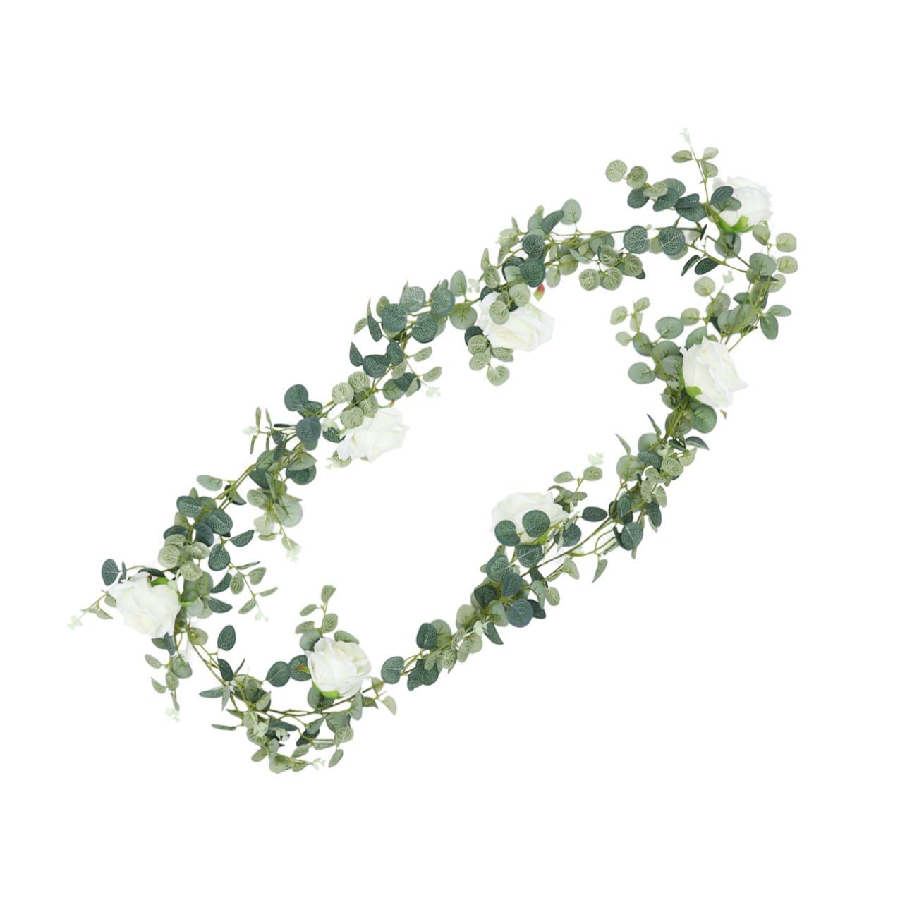 MAGICLULU 2 Pezzi Fiori Decorativi Rattan Simulati Falso Impostore Eucalipto Sospeso Viti Decorazione Camera All'aperto Arredamento Ghirlanda Di Glicine Artificiale Venni Foglie Decorazioni