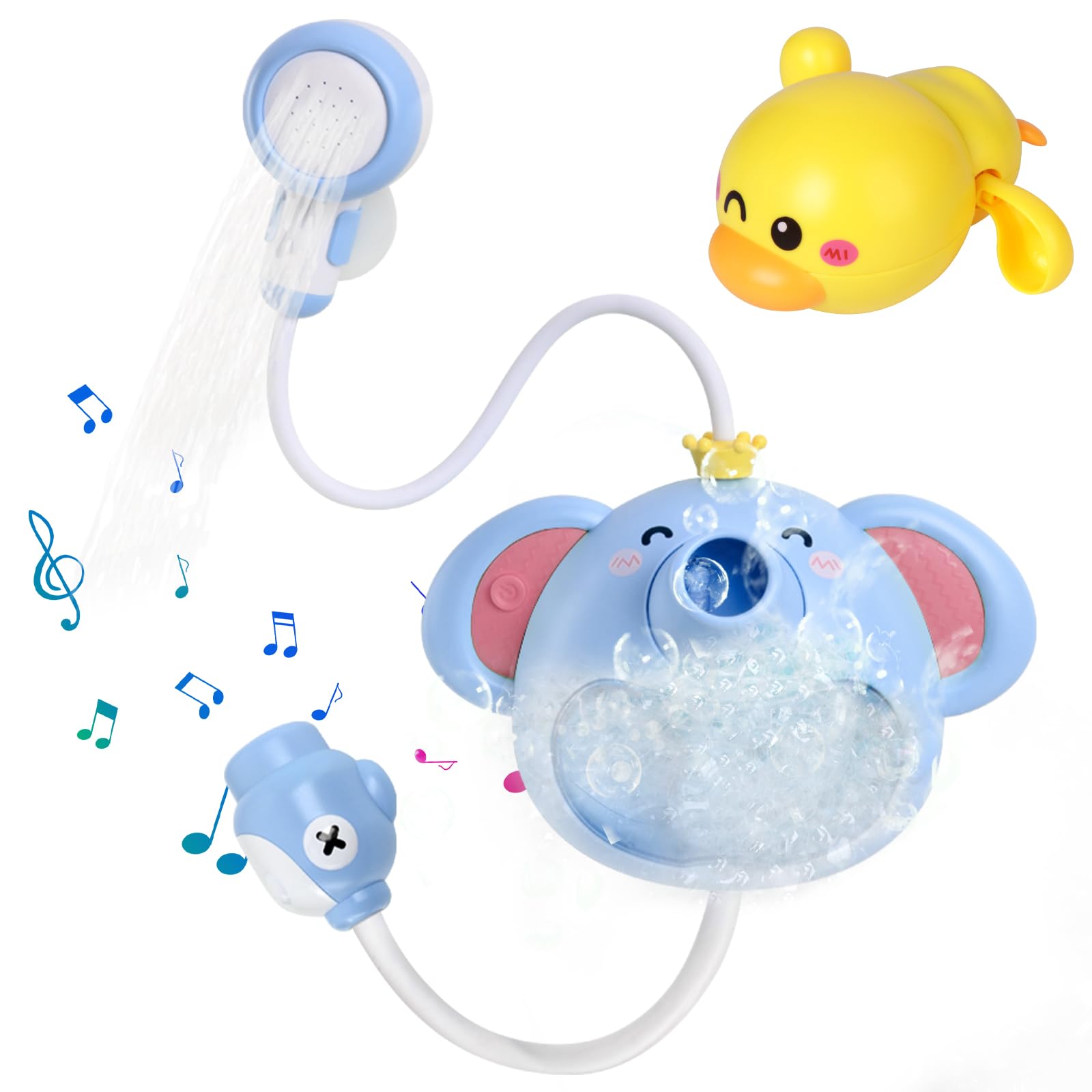 Jouet De Bain Enfant 1-4 Ans - Canard Et Lion Cascade Avec Ventouses - Jouet éducatif Baignoire Bébé 6-18 Mois - Amusant Et Sécuritaire