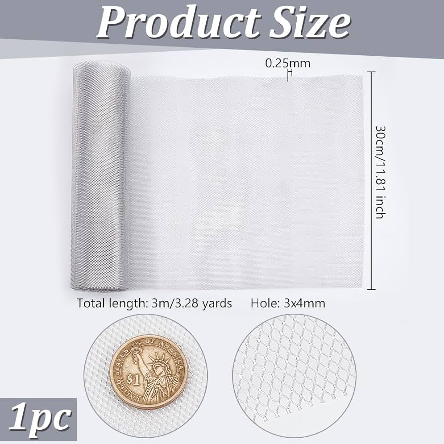 OLYCRAFT 3m X 30cm White Sculpture Wire Mesh Aluminium Sculpture Wire