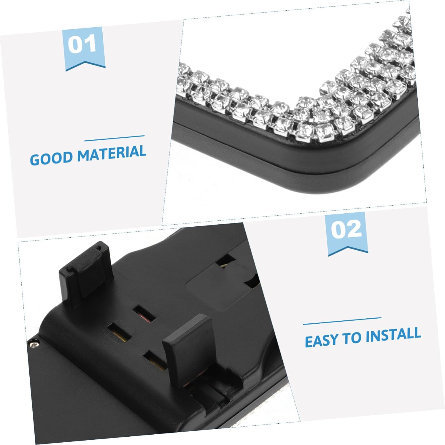 ABOOFAN Car Mirror Decor Rhinestone Rearview Mirror Stylish Interior Accessory