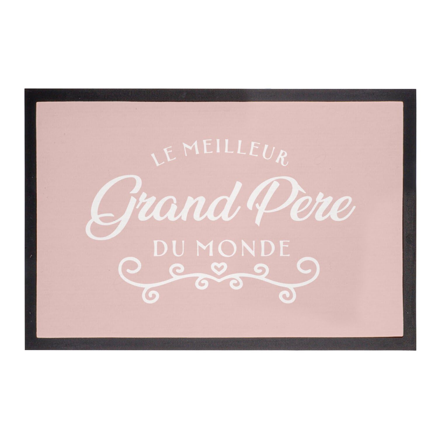 Paillasson grand-père famille rose 75x50cm | Tapis entrée maison original