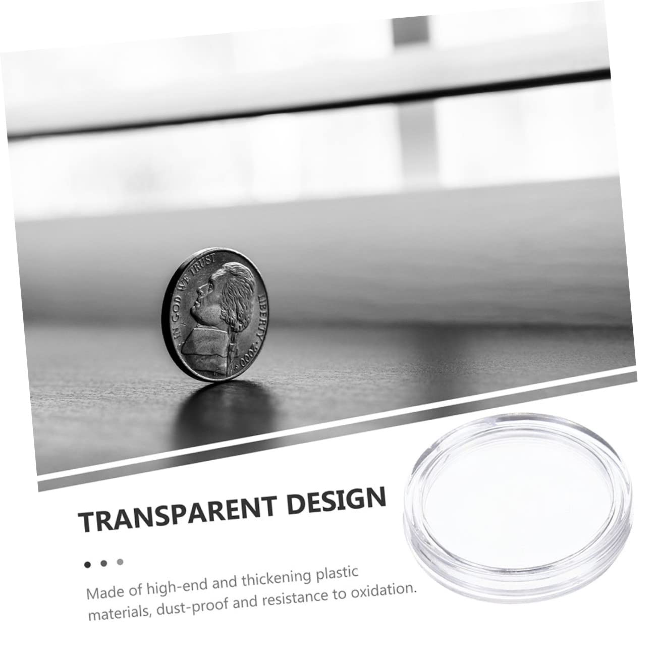 DOITOOL 200Pieces Coin Capsules Transparent Coin Box for Coins Holders for Collecting Storage for Coin Display and Protection