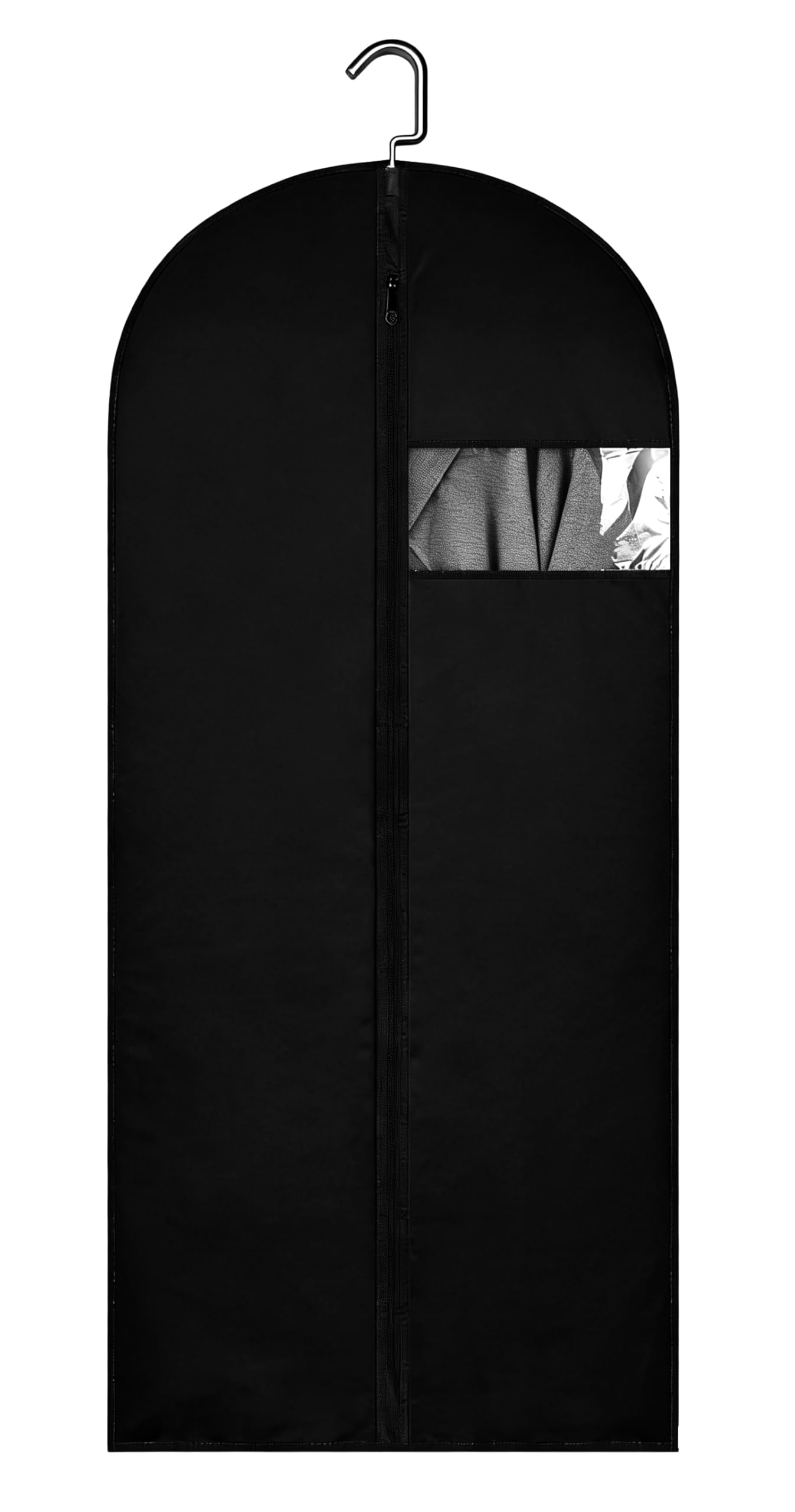 65-Inch Garment Bags for Hanging Clothes Clear Window Dust-Proof Suit Bags for Suits Coats Dresses - Closet Storage