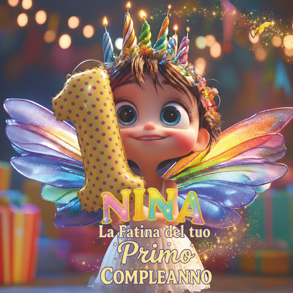 Nina, La Fatina del tuo Primo Compleanno: Libro personalizzabile per bambino o bambina di 1 anno – Regalo originale per il primo compleanno e ricordo del primo anno di vita
