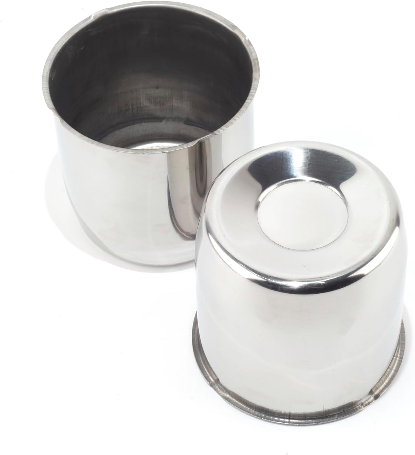 2Pcs 4.25" Push Through Wheel Center Caps Stainless Trailer Hub Cap for Truck SUV RV Wheel Rim (Fit 4.25" Bore 4.11" H Chrome)