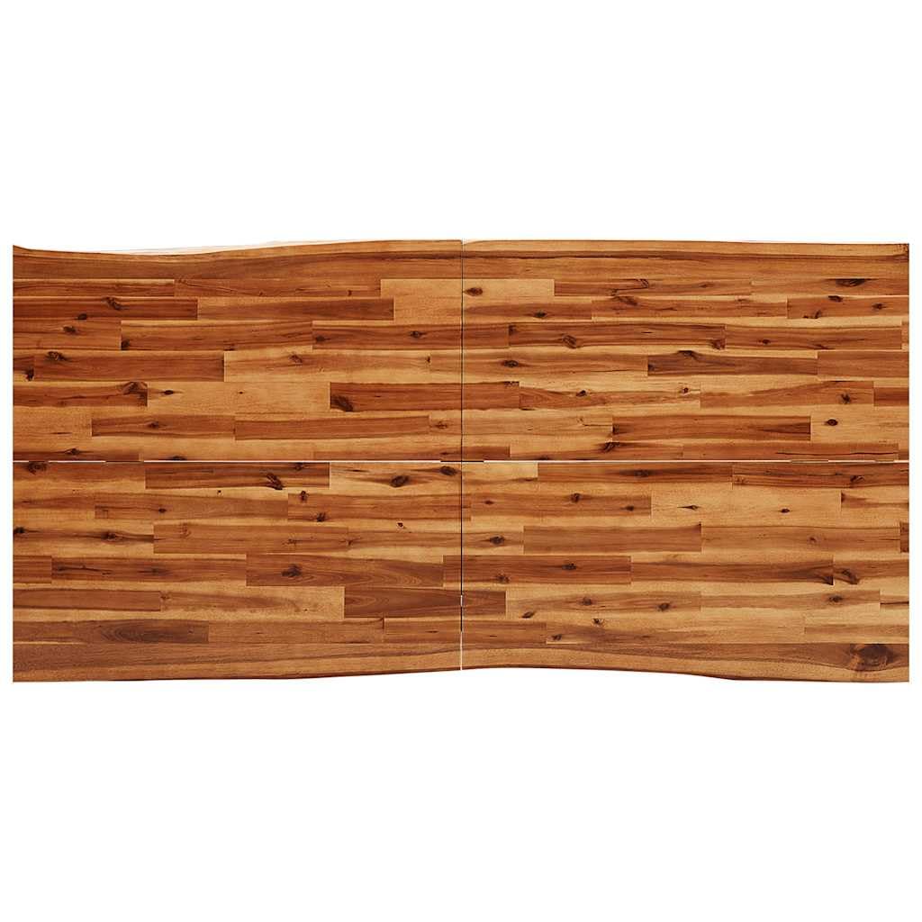 vidaXL Mesa de Comedor con Borde Vivo Madera Maciza Acacia 180x90x75cm
