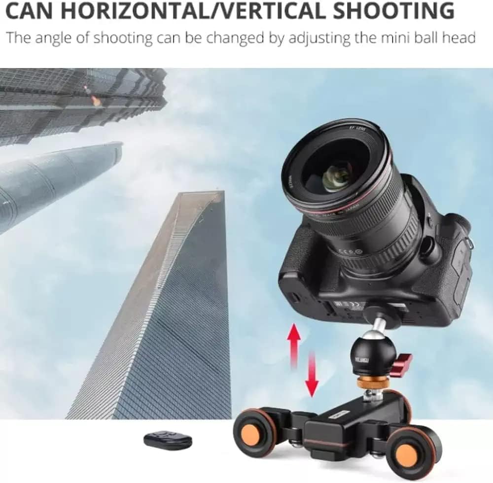 Mini 3 bezprzewodowy pilot zdalnego sterowania kamera kołowa Dolly Motorized Electric Track Slider Motor Dolly Truck Car, kompatybilna ze wszystkimi aparatami, kamerami i smartfonami