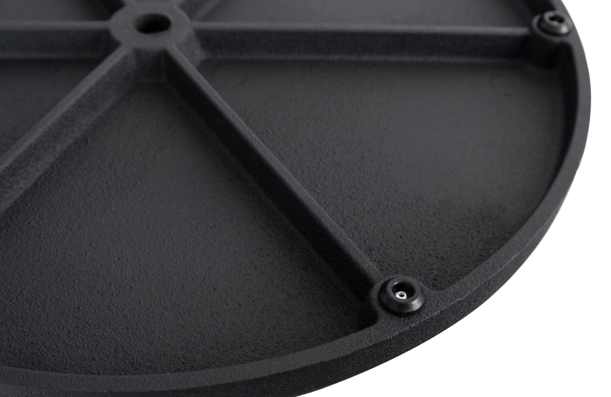 Pronomic SLS-4420 BK Plato para Barra de Separación 2x Set, Con rosca M20 | Bases redondas pesadas para tubos de separación de altavoces, De hierro fundido, Diámetro: 44 cm, Peso: 9, Color: Negro