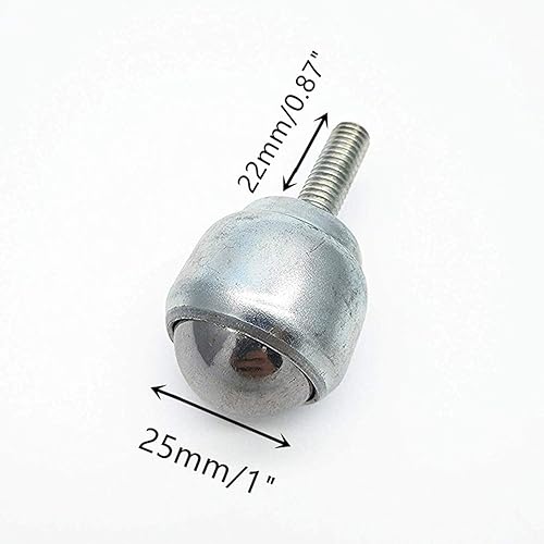 Miniatura 3 de XMHF Rodamientos de transferencia de bolas de rodillos de 0.984 in1 "Unidad de rueda de vástago roscado, bola de rodillo transportador de mesa, 4
