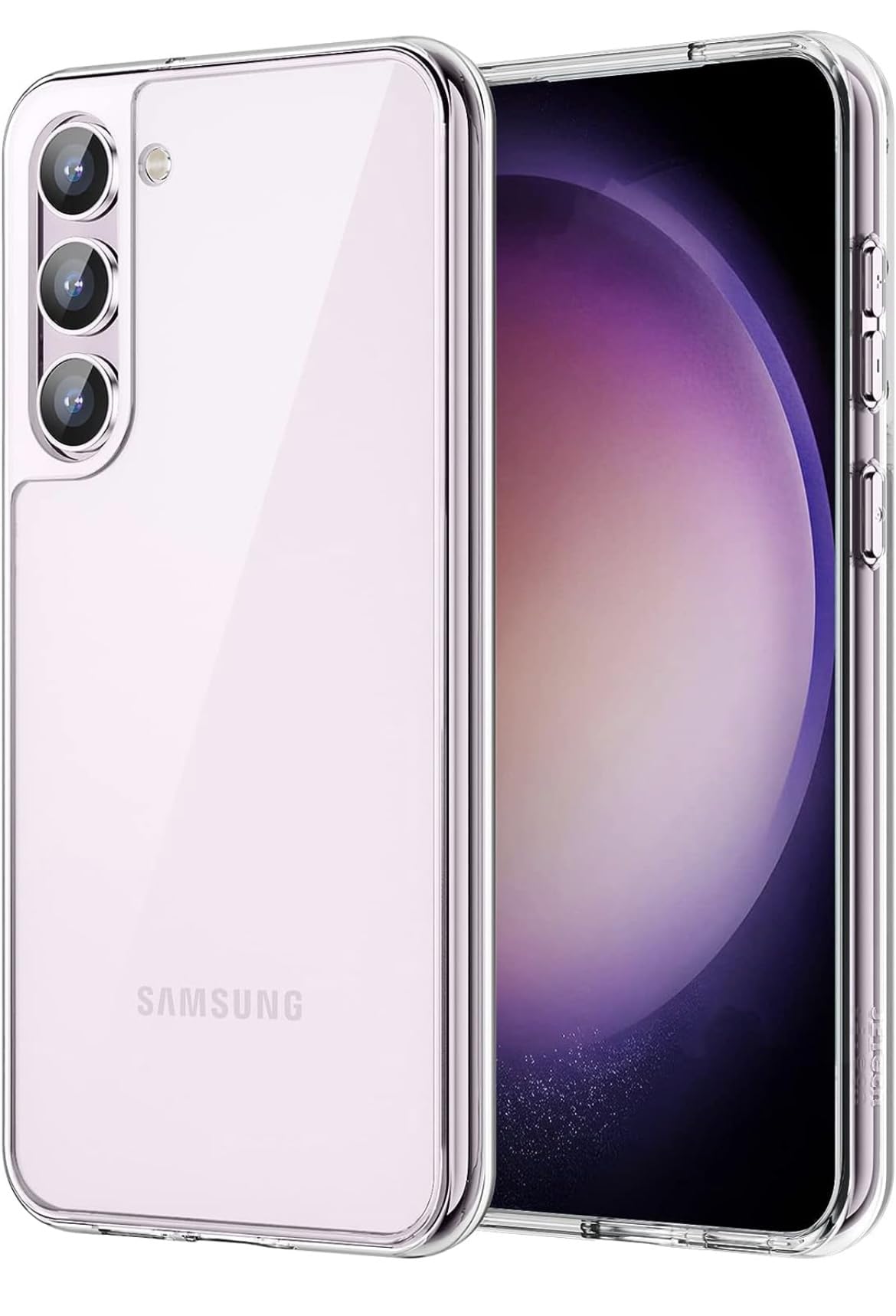 e-Tech Case for Samsung Galaxy, Non-Yellowing Shockproof Bumper Protective Phone Cover, Anti-Scratch Hard PC Back (Samsung S23 Plus)