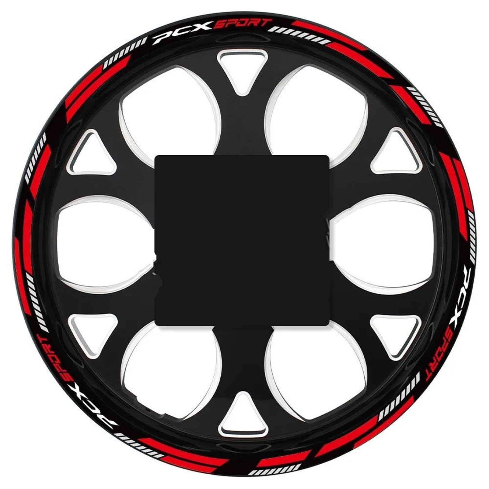 Reflective Motorcycle Wheel Stickers Hub Decals Rim Stripe Tape for PCX125 Pcx 125 PCX150 150(Color2)