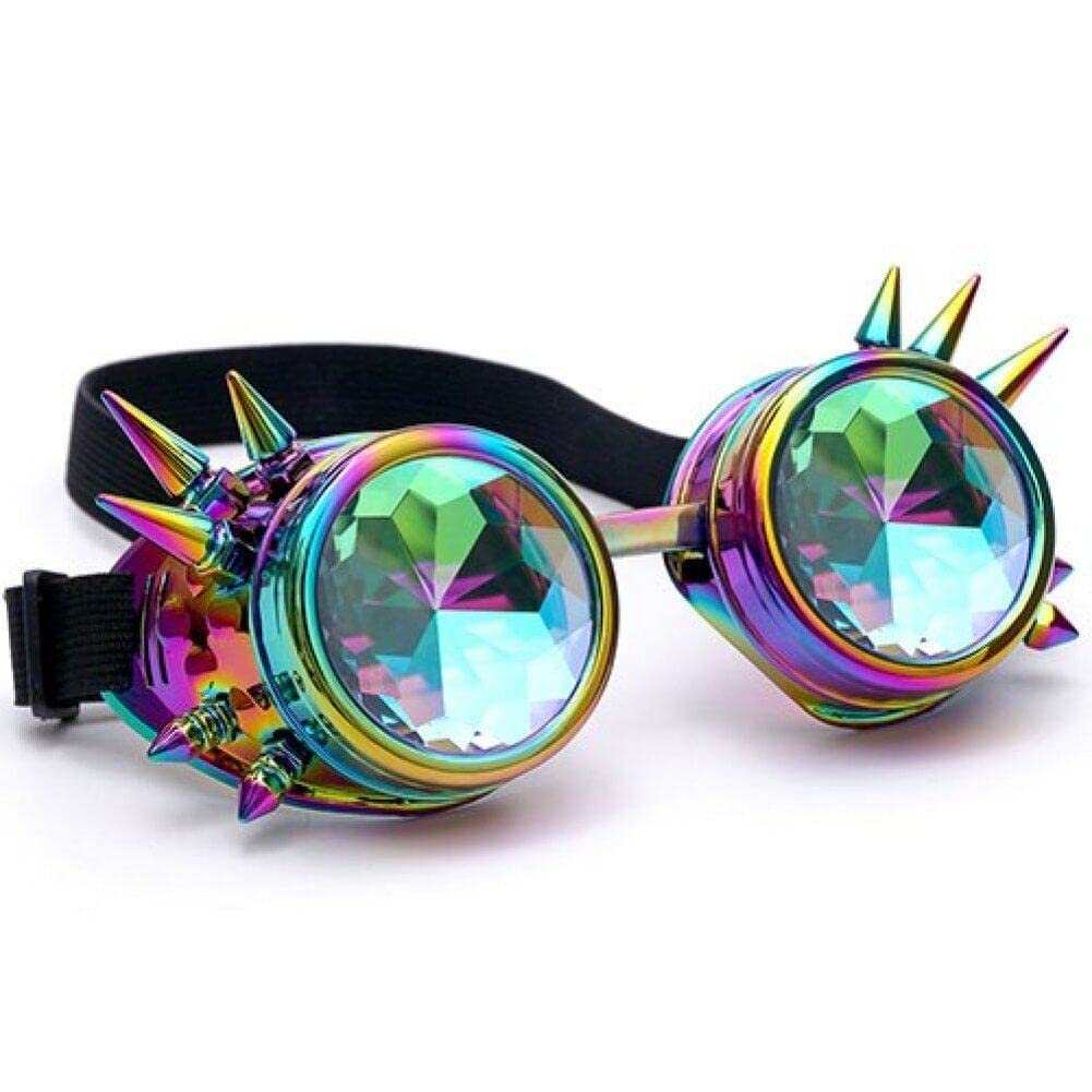 Lunettes Steampunk Lockes Rivet goggle vintage rave et accessoire cosplay gothique