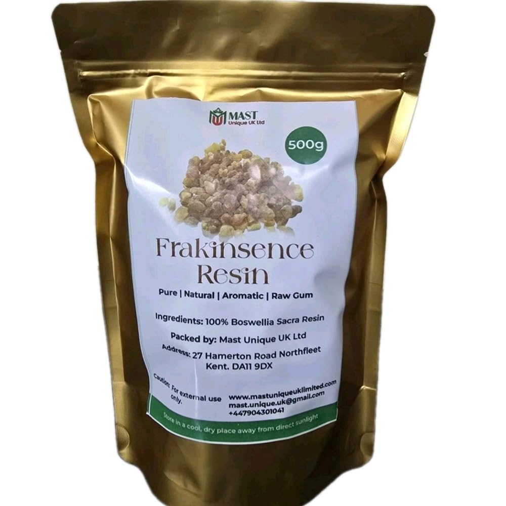 Mast Unique Uk Yellowish To Pale Brown Frankincense Resin (Luban), Boswellia Sacra Premium Quality! (500G)