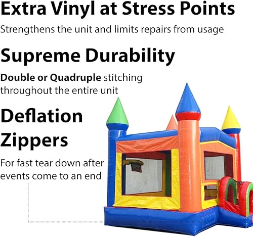 Miniatura 5 de TentandTable Casa inflable para niños de 5 a 12 años, castillo animoso de grado comercial para adultos, casa de salto, incluye soplador de aire