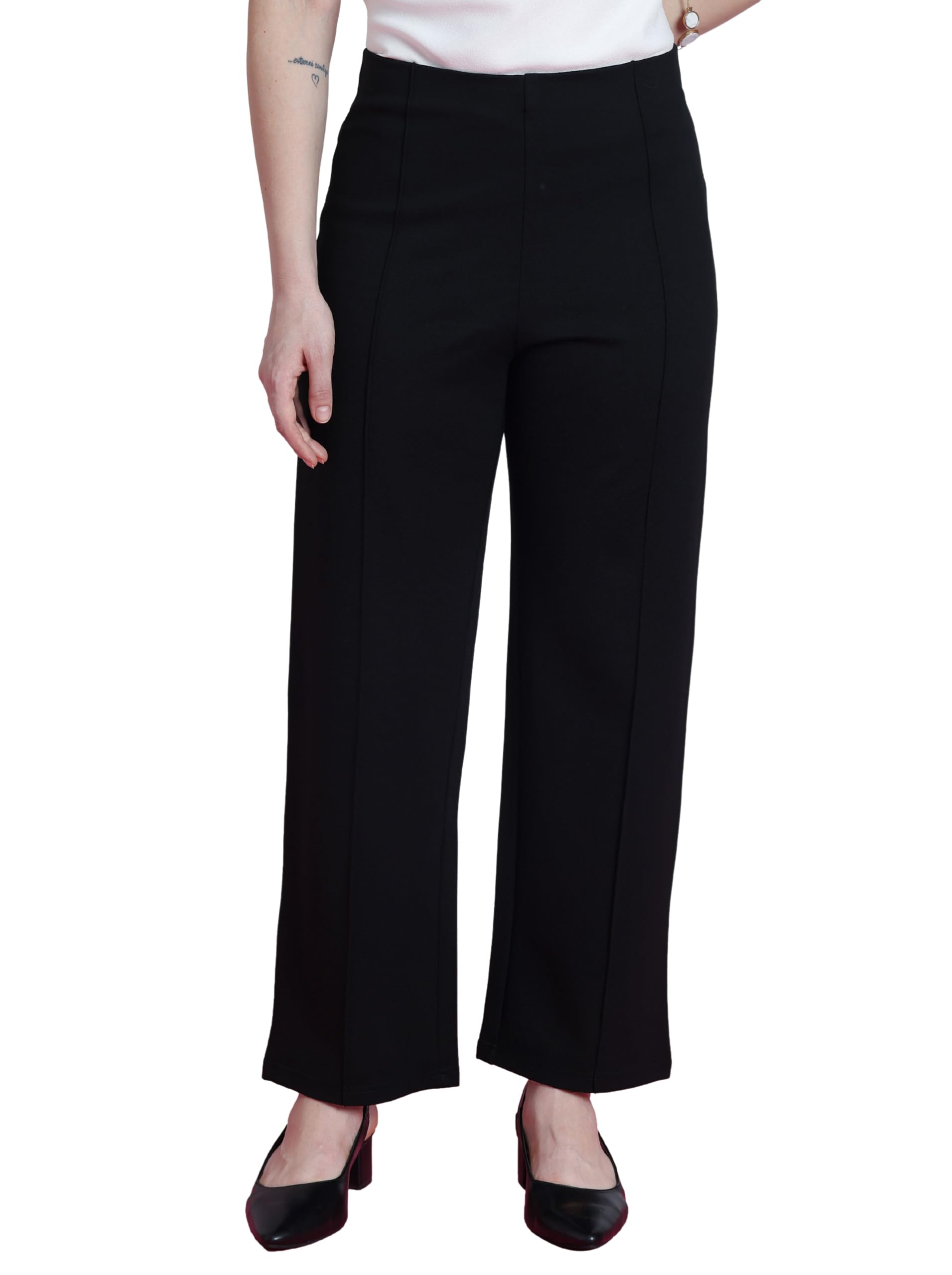 fyltr Women's Wide Leg 4-Way Stretch | High-Rise | Trouser for Women | Easy Care | Desk-to-Dinner-picture-34