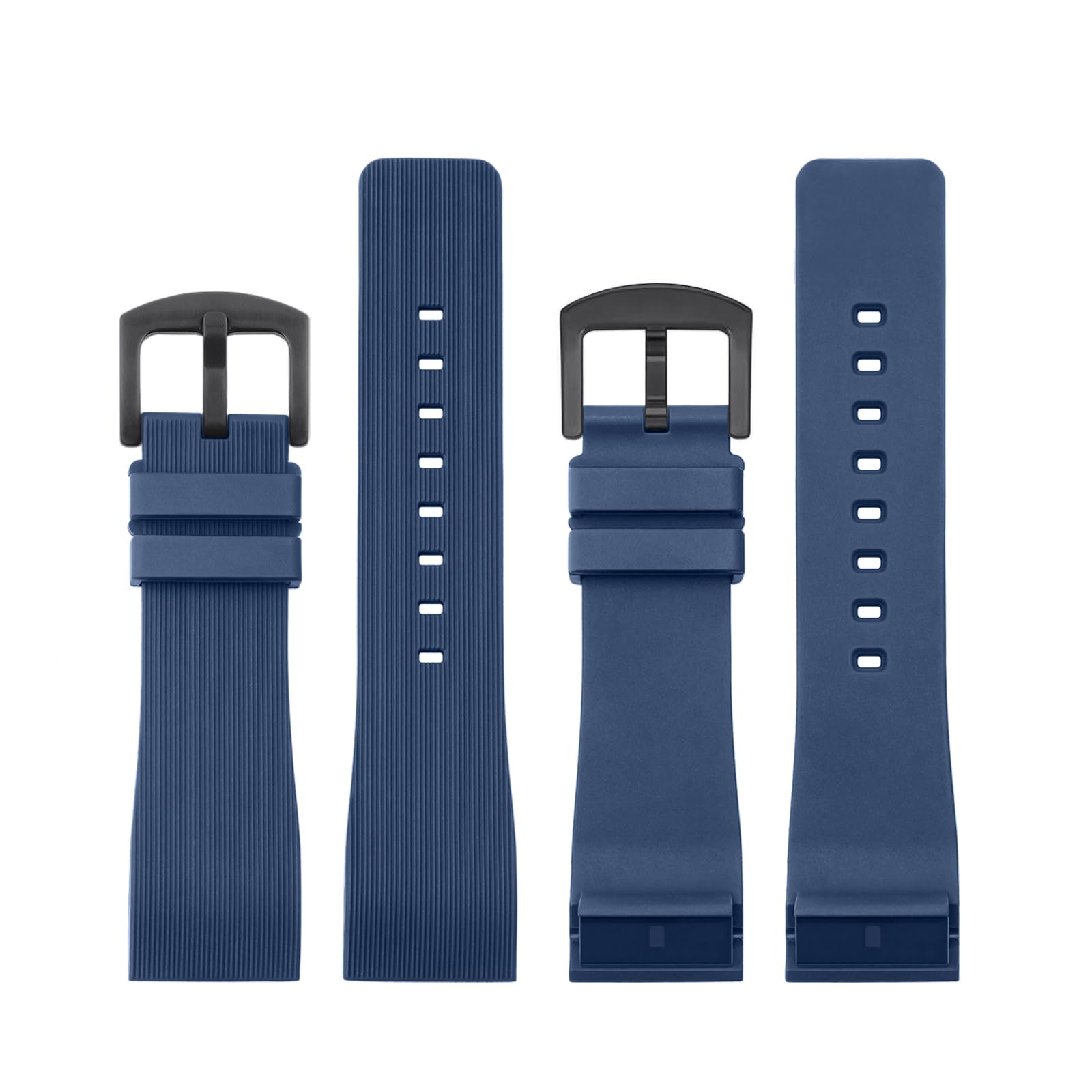Compatibile con cinturino Cartier Watch da 23 mm, cinturino di ricambio in morbida gomma siliconica per Santos serie 100, blu