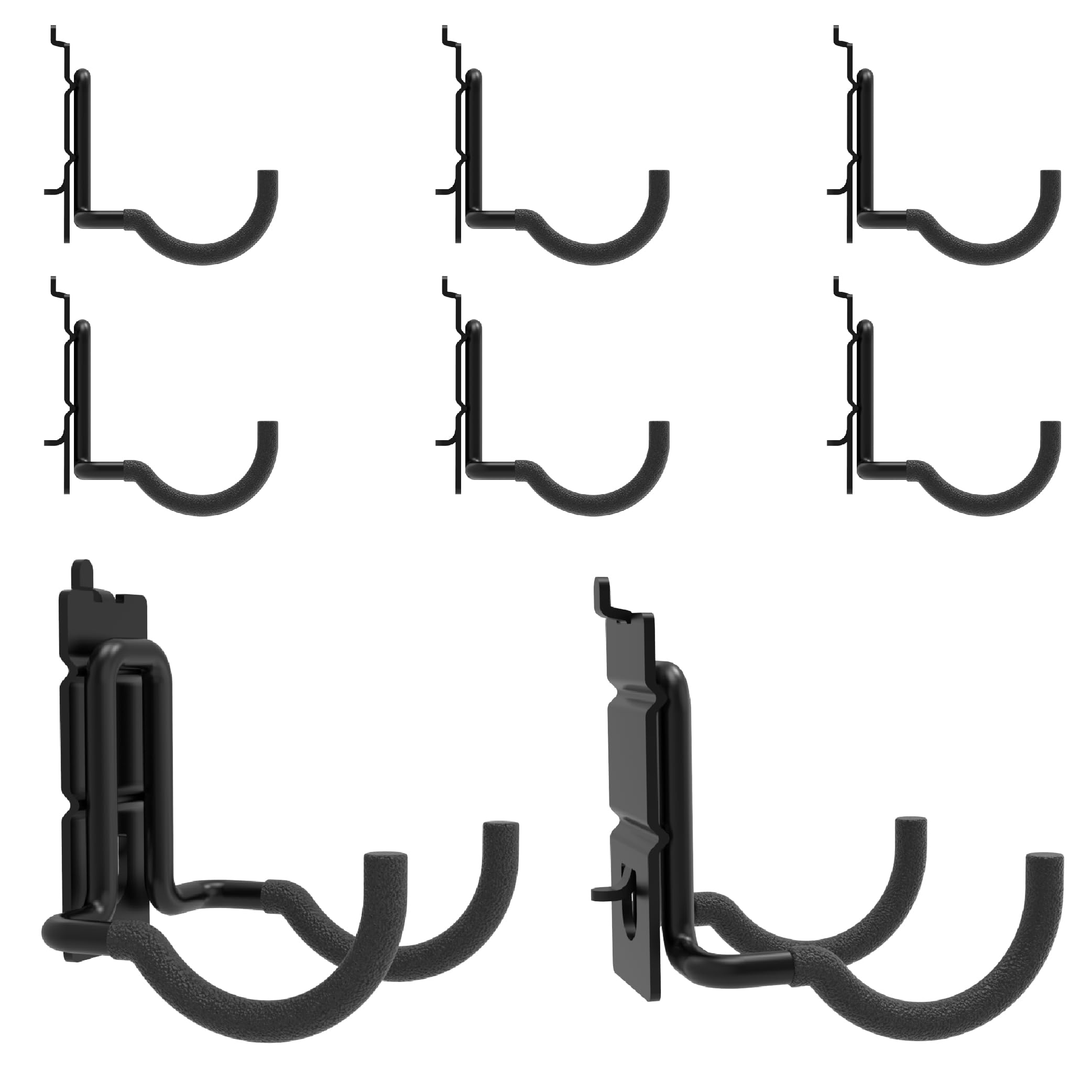 8-Pack Heavy Duty Double Arm Round Pegboard Hooks