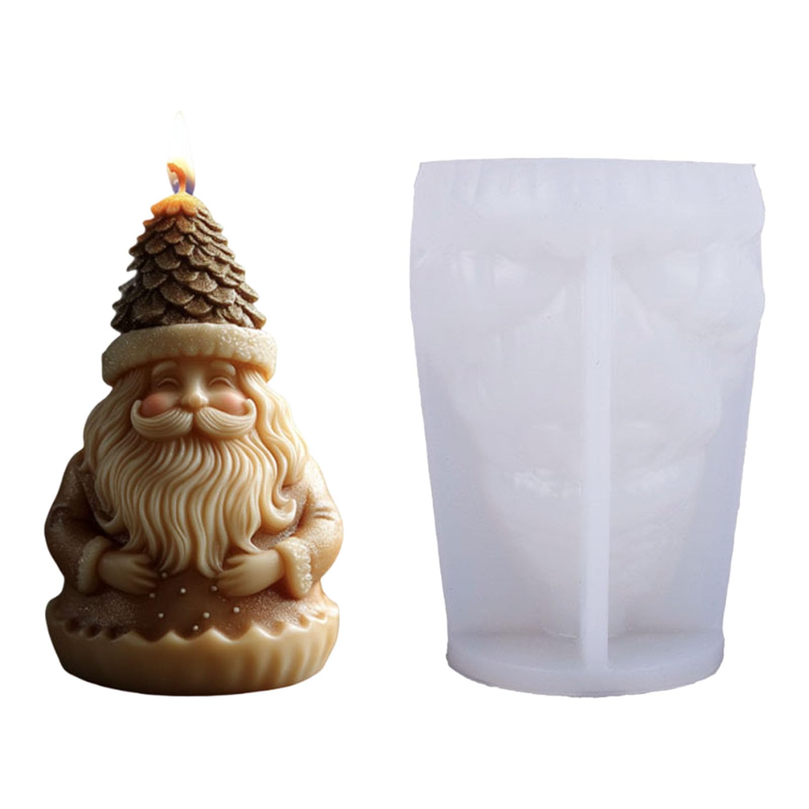 Xjdzineq Santa Clause Silicone Mold Christmas Theme Silicones for Soap Crafting Silicone Santa Clause Mold