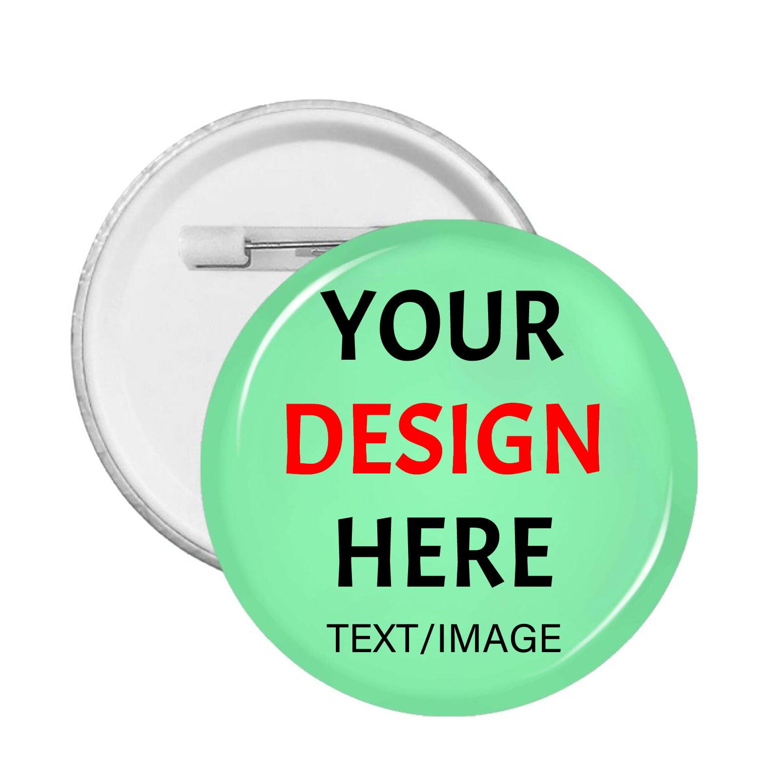 Custom Pins With Your Picture Text Logo Name Photo, Personalized Pins Buttons Custom Gift