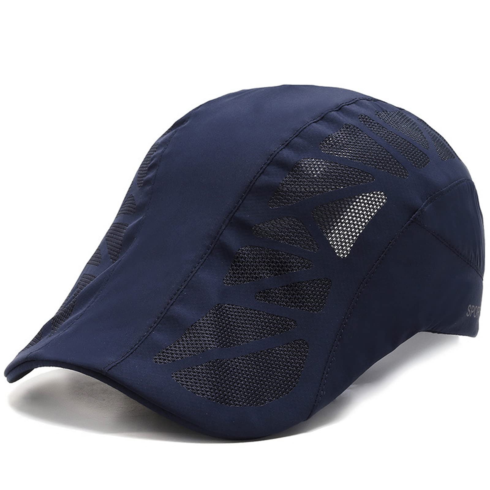 Baynetin Ajustable Boinas Hombre Unisex de Gorras Plana, Verano Quick-Drying Secado Rápido Malla Transpirable Gorras Planas Gorras Trucker