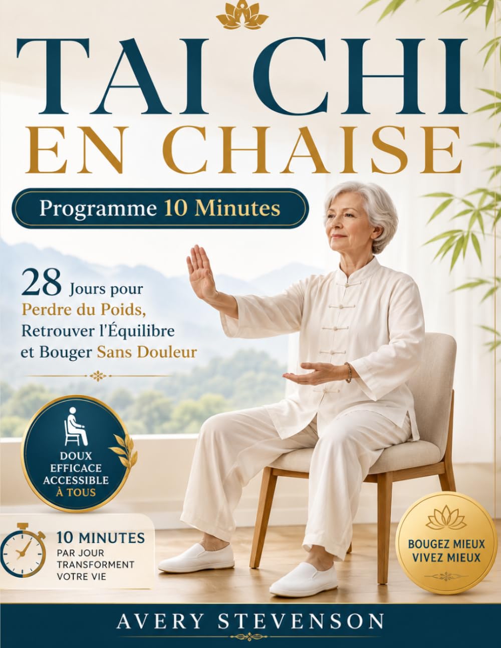 TAI CHI EN CHAISE Programme 10 Minutes: 28 Jours pour Perdre du Poids, Retrouver l'Équilibre et Bouger Sans Douleur