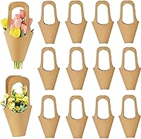 Vista 1 de Enorteen 30 bolsas de regalo de papel kraft con asa – Bolsas de regalo de ramo para Acción de Gracias, cumpleaños, bodas y regalos de fiesta