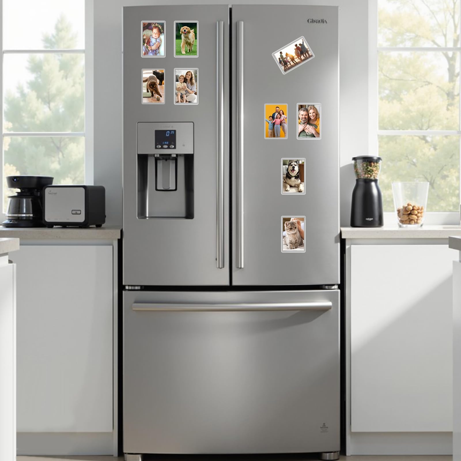 20 Pezzi Calamite Personalizzate con Foto, Porte Photo Magnetique, Portafoto Magnetico per Foto, Photo Magnet Aimanté Frigo, Petits Cadres Photo Magnétiques, per Regali, Famiglia e Amici
