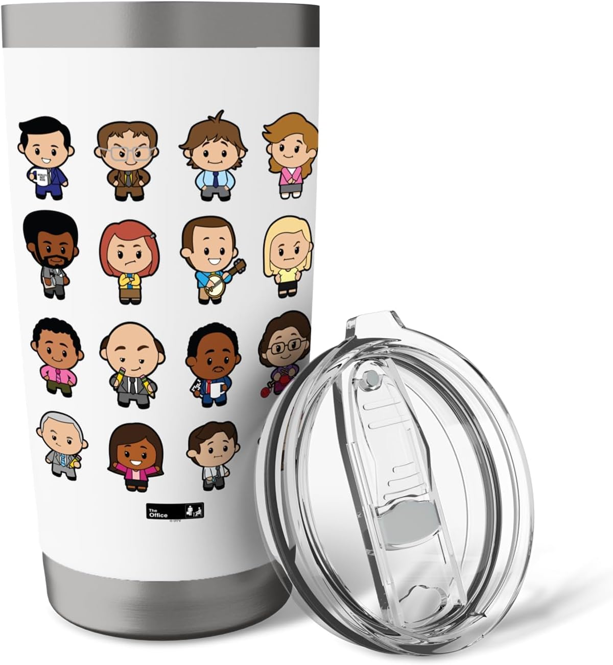 The Office Cute Chibi Characters - Officially Licensed Stainless Steel Insulated Tumbler image 5