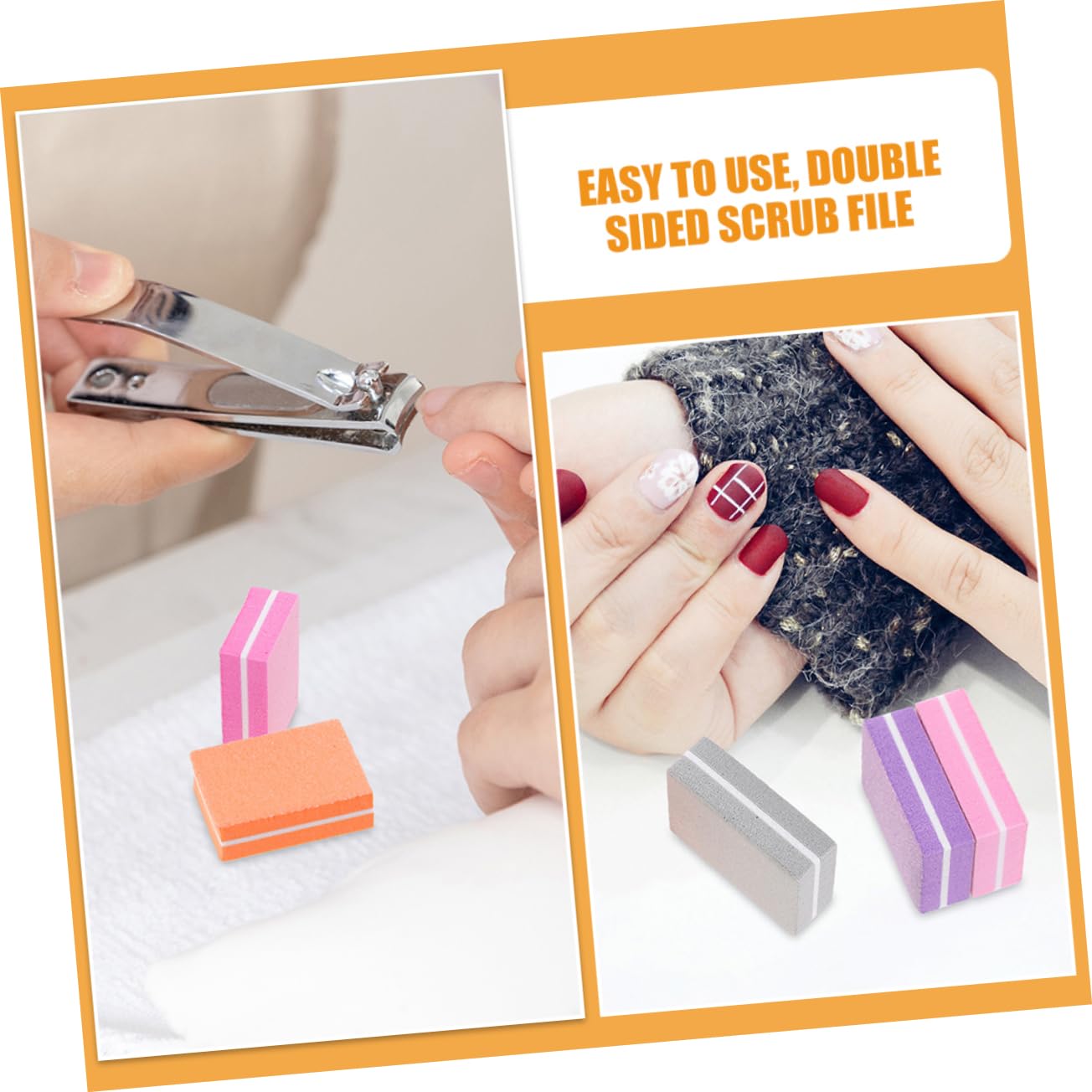 Beaupretty 3 Series Lima De Uñas Lijado Buffer Bloquear Cutícula Clavo Amortiguadores De Uñas Pulidor De Uñas Lima De Manicura Limas De Manicura Bloque De Tampón De Uñas Esponja 100 Piezas*3