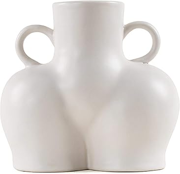 qiuqiu Body Vase Body Flower Vase Lady Butt Vase Female Body Vase Female Vase Body Shape Vase for Home Office Decoration and Creative Art Events-E Matte