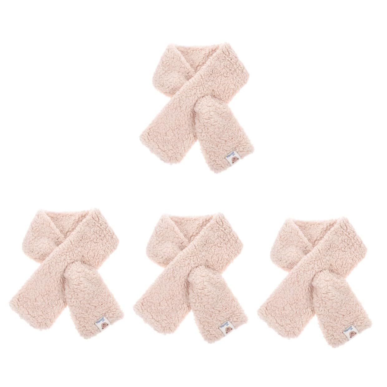 SOIMISS 4 Piezas bufanda calentador de cuello chal de cuello Felpa Beige