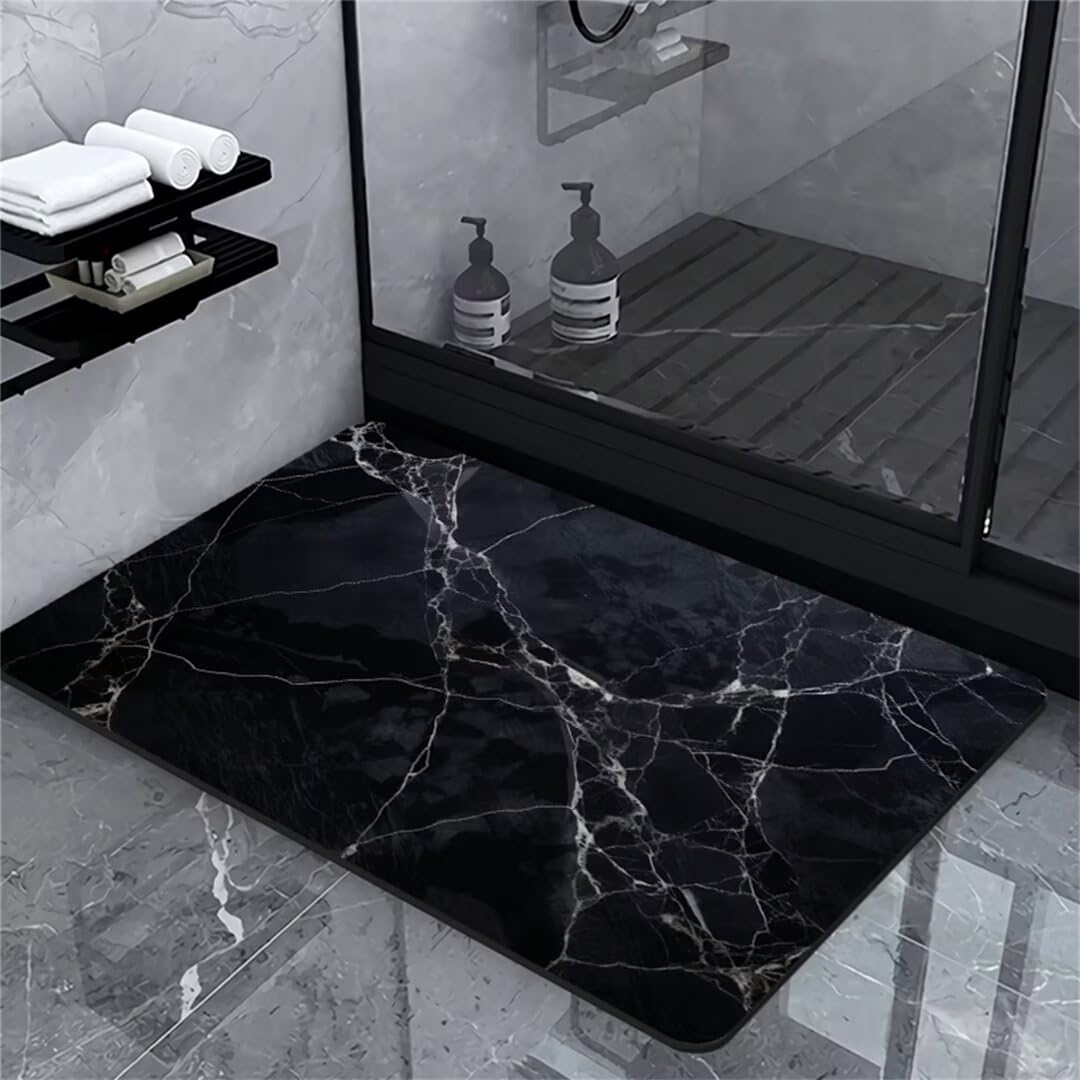 Badezimmerteppich Badematte rutschfest Badematte Badteppich Badvorleger 80x120cm Badematten Badteppiche Duschmatte rutschfest, Duschvorleger Badezimmermatte rutschfest Stein Badematte Stone