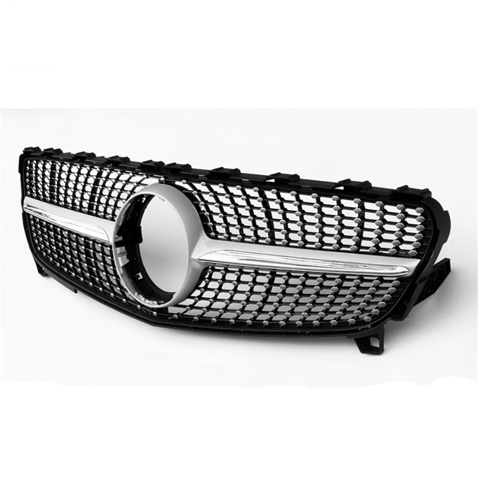 Couvercle De Calandre Avant Pour Mercedes Classe A W176 2016-2018 – Noir – Améliore Flux D'Air Et Look Sportif