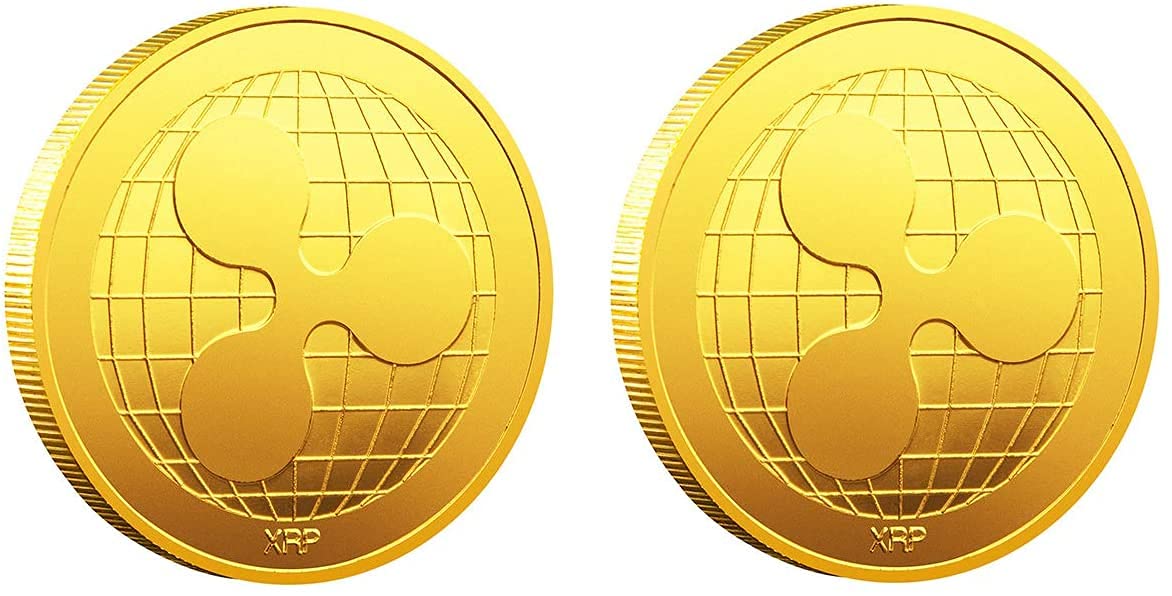 Nedlon Gold 2 Pieces Ripple Xrp Coin Crypto Coins Cryptocurrency Favorite Coin Iota Commemorative Coin Souvenir Token