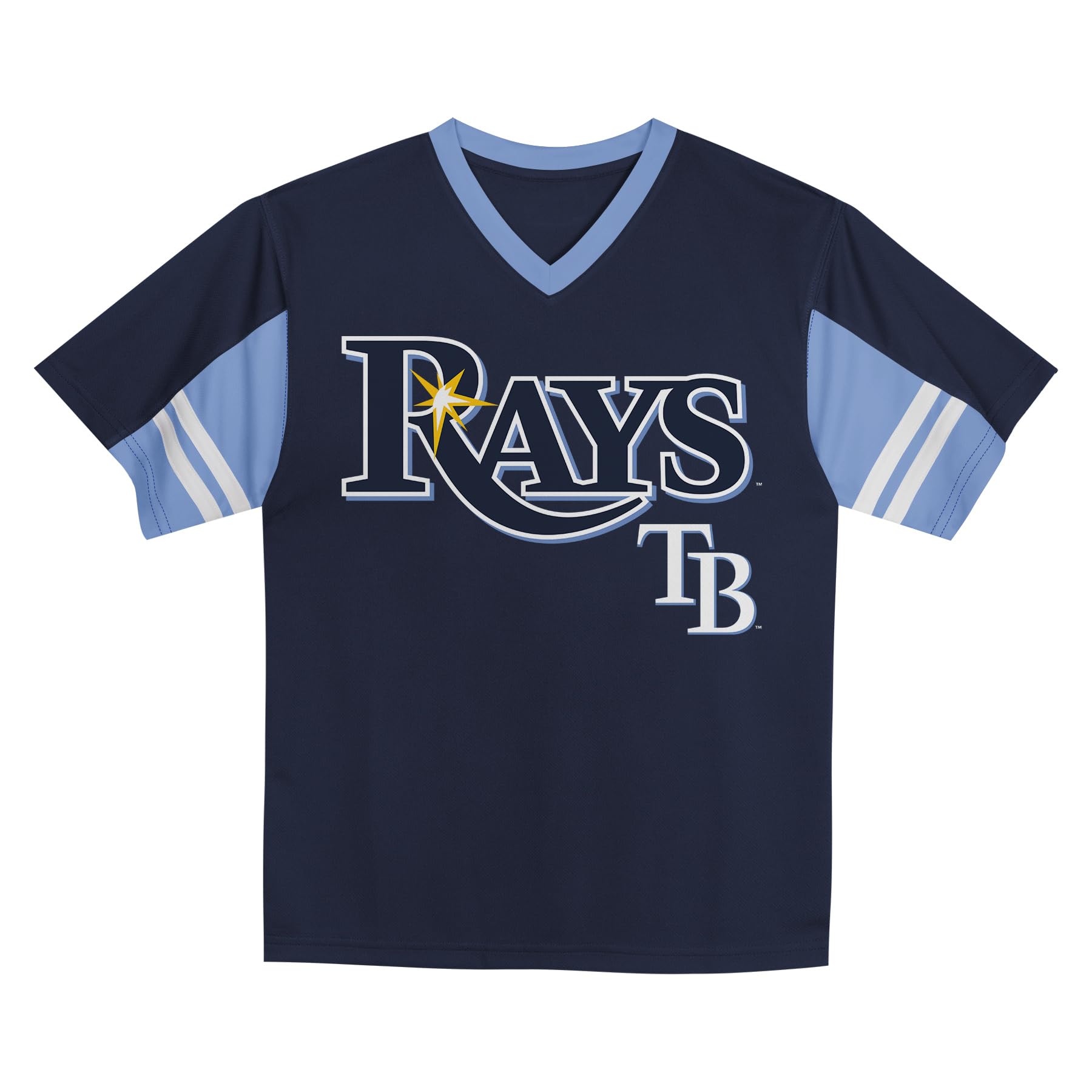 MLB Toddler 2T-4T Officially Licensed Team Color Primary Logo Baseball Fashion Top V-Neck Jersey — view 16