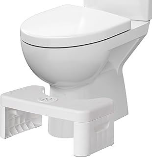 Portable Squatting Bathroom Potty Stool, White Poop Foot Stool, 6.25