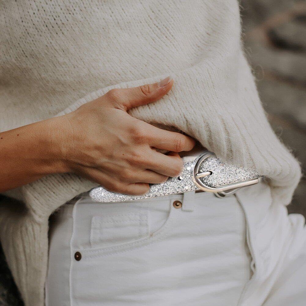 Damen Glitzergürtel – Breiter Taillengürtel Mit Schnürung & Schnalle – Für Kleider, Cosplay & Mehr