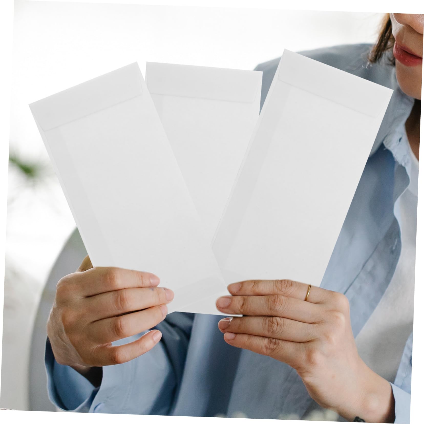 Sobres Pequeños Autoadhesivos Blancos de Papel Offset, 120 Piezas