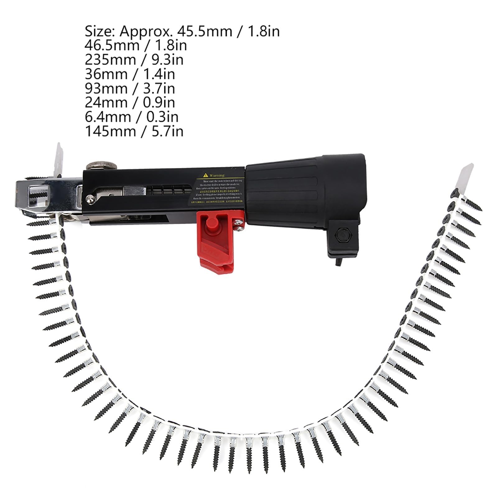 Pistolet à clous à chaîne automatique, outil de travail du bois pour équipement de serrage de vis de forage électrique, alimentation continue et précise des clous, pour panneau de gypse, cloison de sé