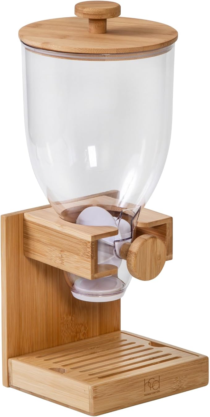 Honey Can Do Bamboo Cereal Dispenser, Natural KCH-09385 Natural, 17.5 oz