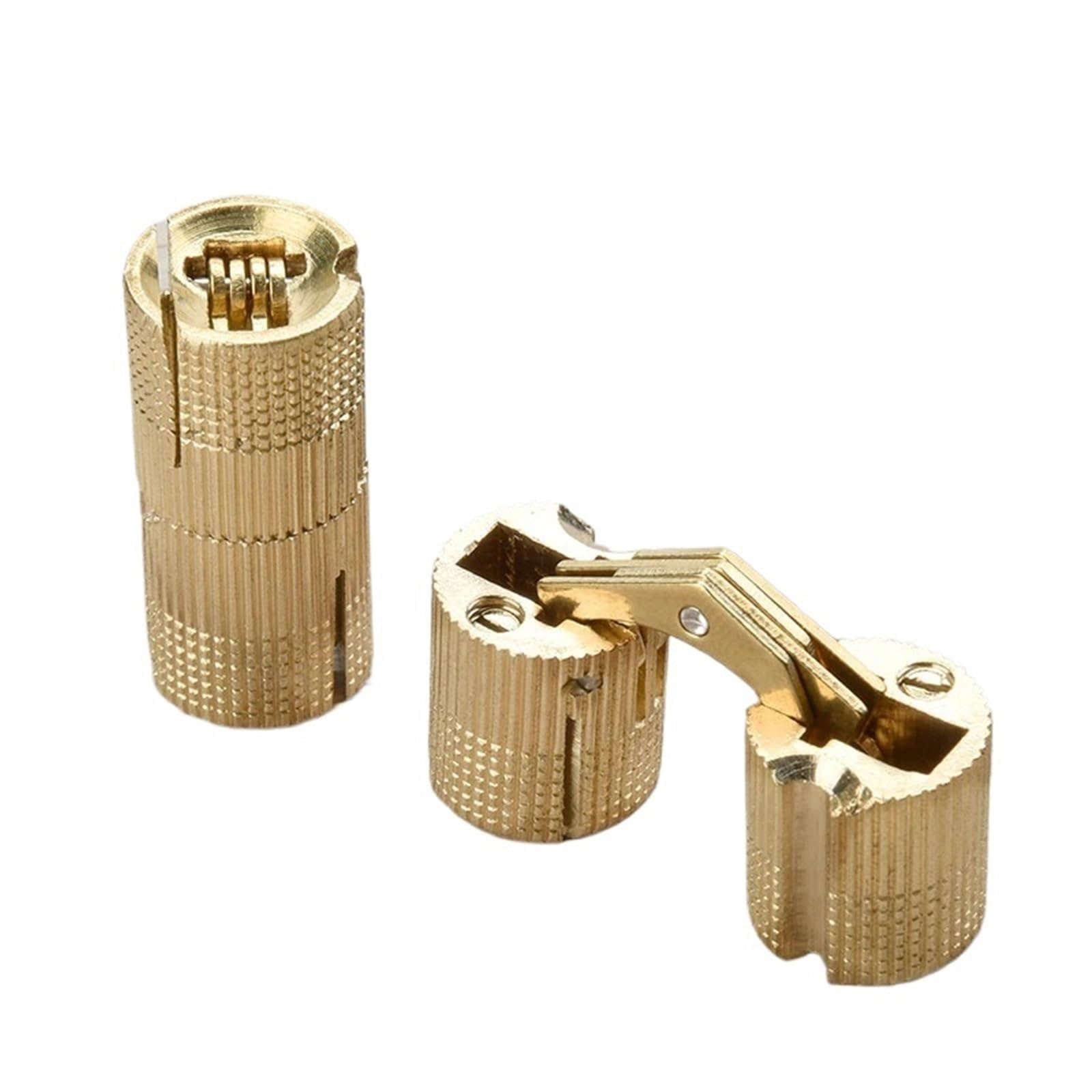 Kdhcvkz 14Mm 2Pcs 8- Hidden Cabinet Copper Hinges Brass Concealed Hinge(14Mm)