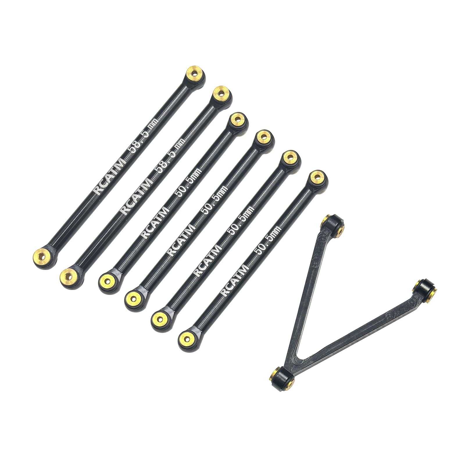 DragoBud RC Aluminum Alloy Suspension Rod Links Set for Axial SCX24 C10 1/24 RC Crawler Car Upgrade Parts (Black)