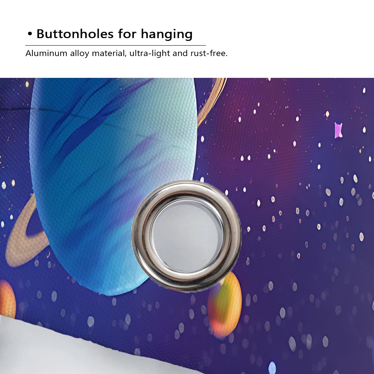 Weltraum Planeten Duschvorhang Bunte Galaxie W180xL200 cm