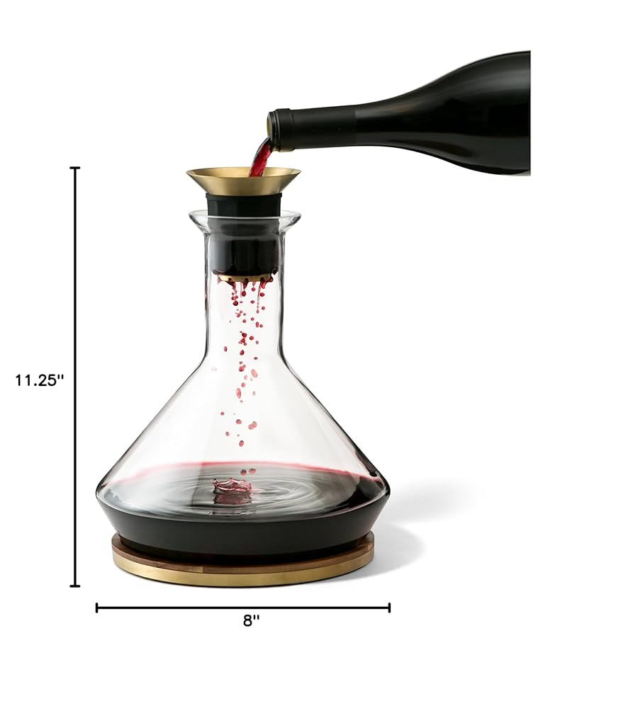 【RBT Ribbit wine decanter】新品★未使用ワインデキャンタ Amazon.com | RBT Decanter with Wood Coaster and Micro