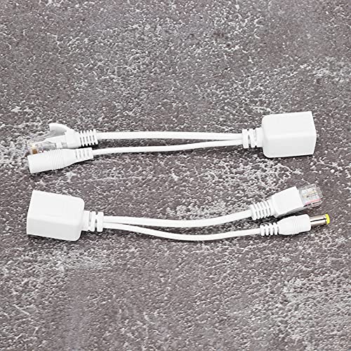 Adaptador Splitter POE 5 Pares DC12V para Cámara IP, Inyector Ethernet POE con Cumplimiento IEEE 802.3af, Splitter POE Plug and Play para Cámaras de Seguridad y AP Inalámbricos (Blanco) miniatura 4