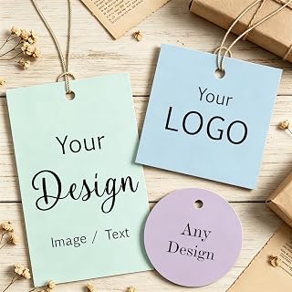 Custom Gift Tags with Strings Personalized Hang Tag Clothing Labels Tags