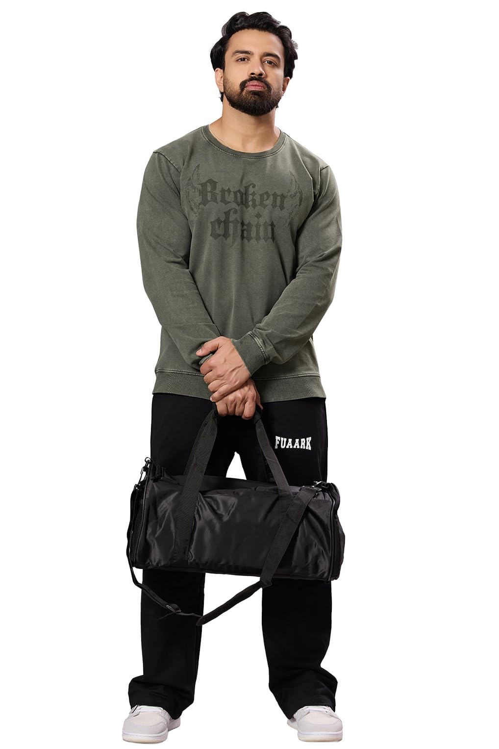 fuaark Mens Shadow Washed Regular Fit Cotton Sweatshirt-picture-17