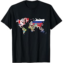 All Countries Flags of The World 287 Flag International T-Shirt