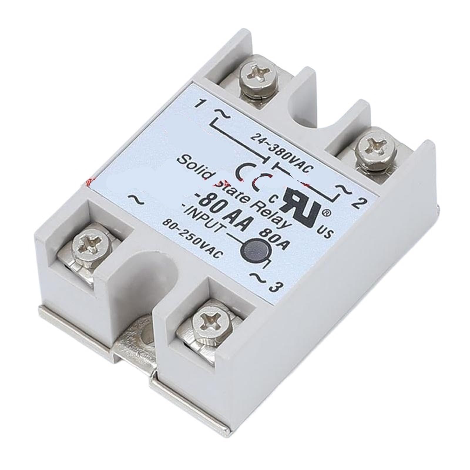 Relé de estado sólido monofásico SSR-80AA de 10 piezas, control de CA de 80 A, CA SSR80AA