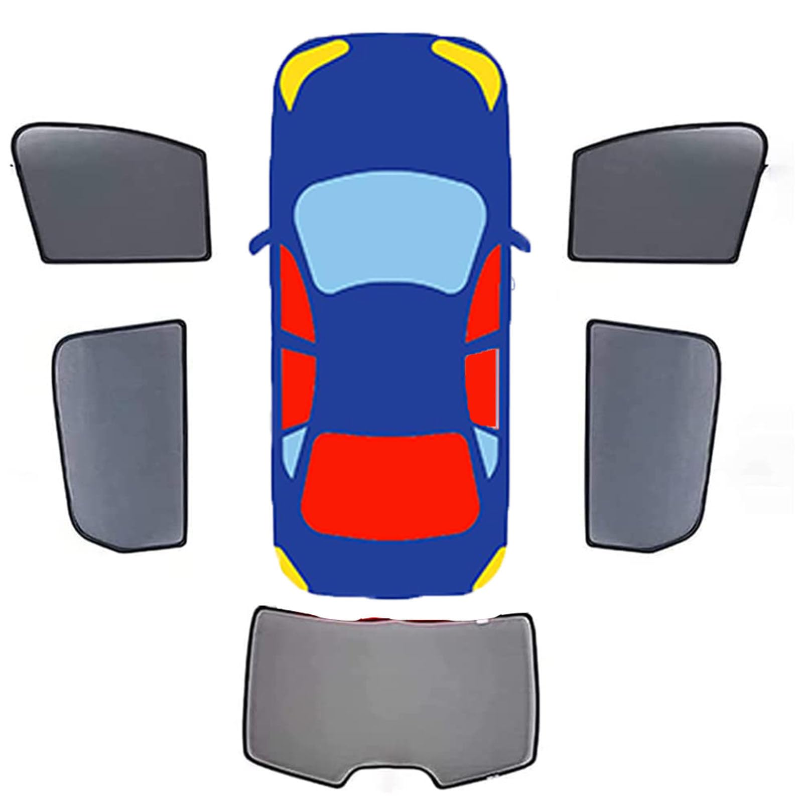 Car Window Shades for Mitsubishi Lancer 2007-2017 Heat Block and UV Rays Protection,Taking a nap, Changing Clothes, Camping,Breathable & Privacy